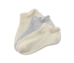 3 Paar Kinder-Sneakersocken, beige/hellgrau