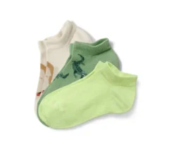 3 Paar Kinder-Sneakersocken, Tiere