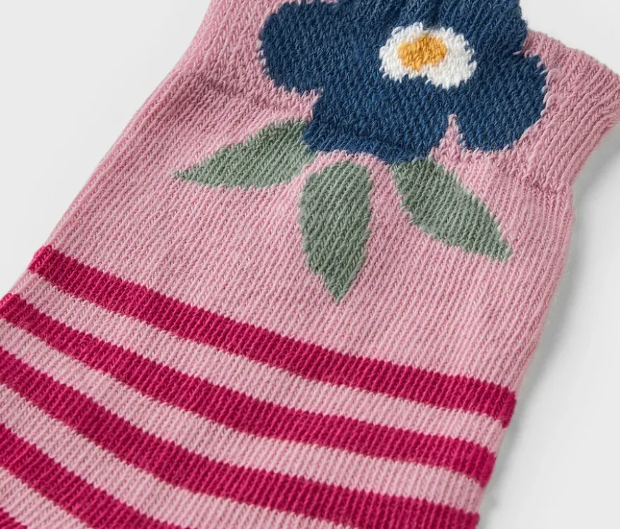 5 Paar Kinder-Socken, Blumen