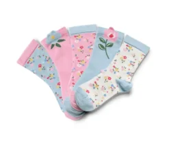 5 Paar Kinder-Socken, floral