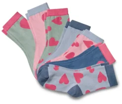7 Paar Kinder-Socken, Herzen