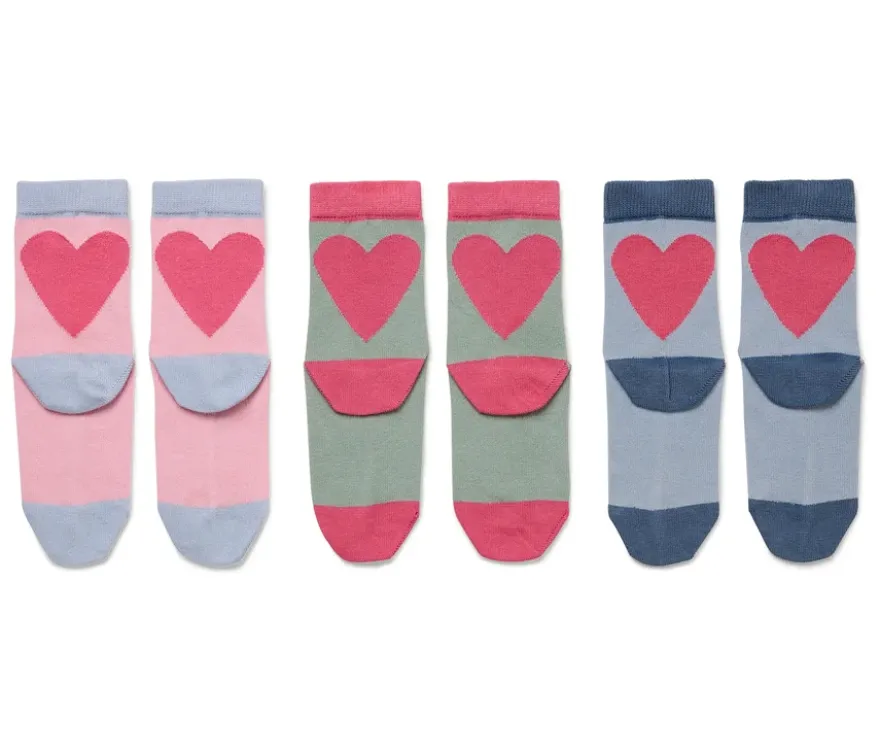 7 Paar Kinder-Socken, Herzen