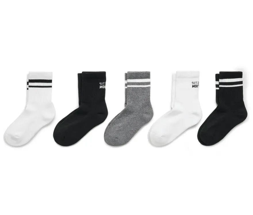 5 Paar Kinder-Tennissocken, grau