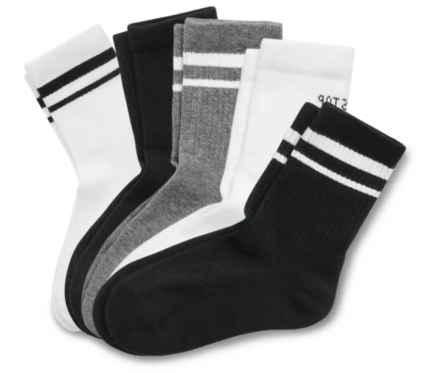 5 Paar Kinder-Tennissocken, grau
