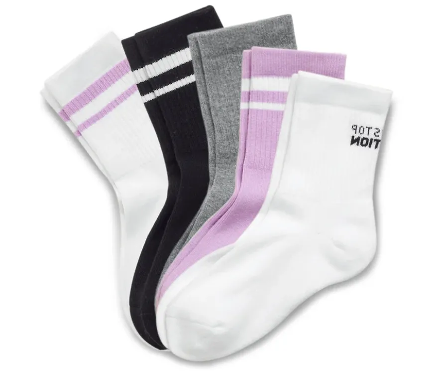 5 Paar Kinder-Tennissocken, lila