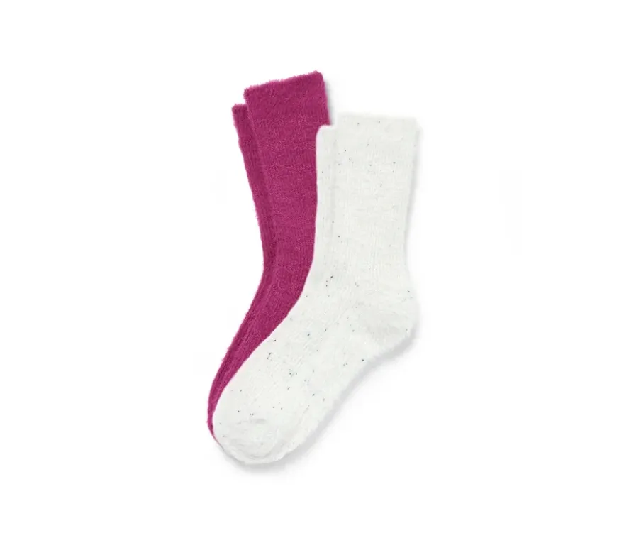 2 Paar Kuschelsocken mit Effektgarn