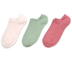 3 Paar Sneakersocken mit Ajour-Muster