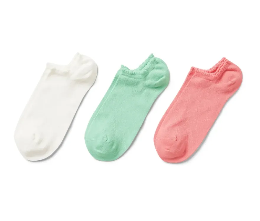 3 Paar Sneakersocken mit Ajour-Muster