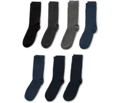 7 Paar Socken, blau/grau/schwarz