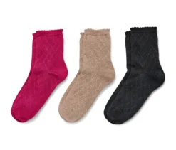 3 Paar Socken mit Glitzergarn