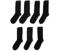 7 Paar Socken, schwarz