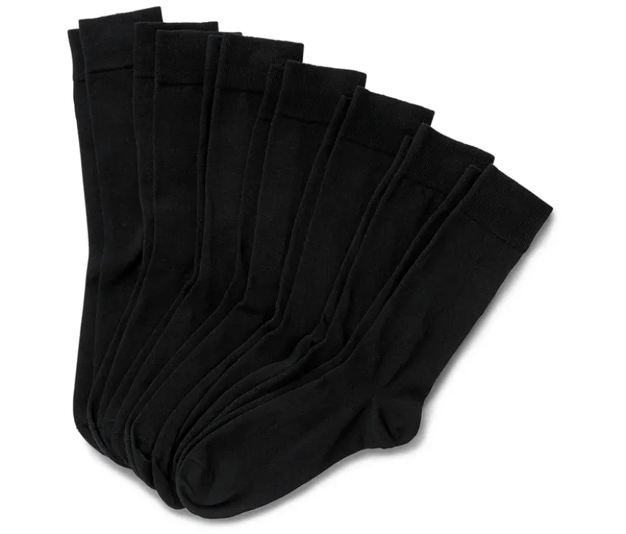 7 Paar Socken, schwarz