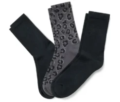 3 Paar Socken, schwarz und grau