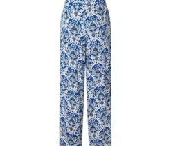 Palazzohose, blauer Alloverprint