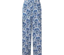 Palazzohose, blauer Alloverprint
