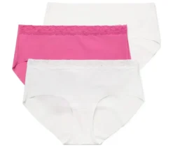 3 Pantys »Magic Cut«, weiß und pink
