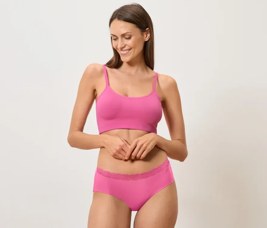 3 Pantys »Magic Cut«, weiß und pink