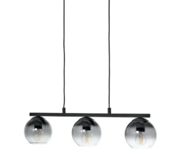 Pendelleuchte mit Schirmen aus Rauchglas