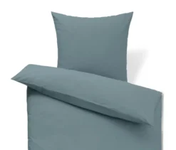 Perkal-Bettwäsche, blau, Normalgröße