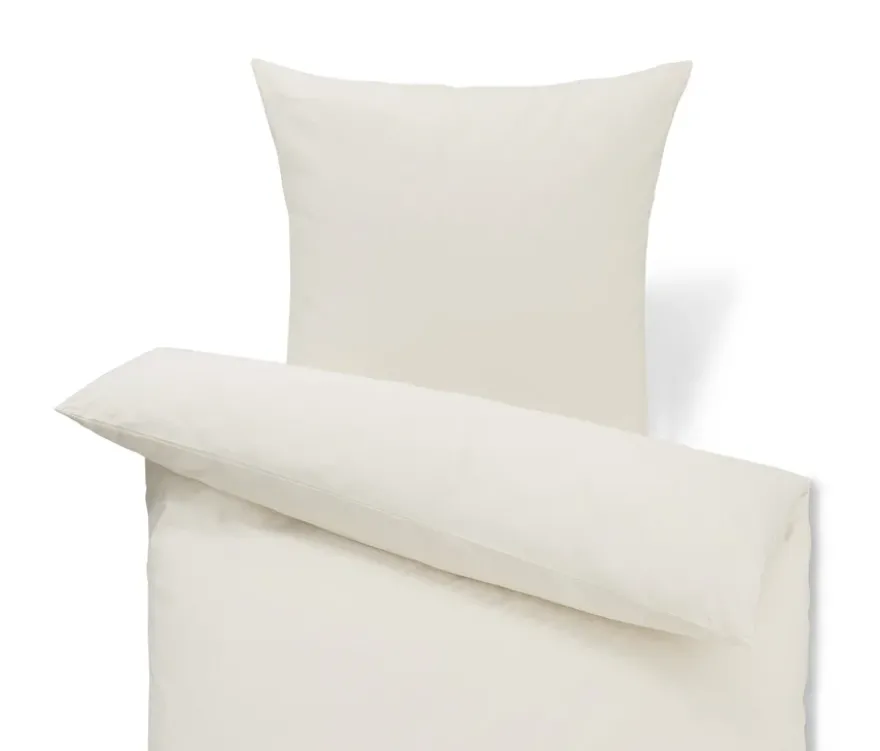 Perkal-Bettwäsche, Normalgröße, offwhite