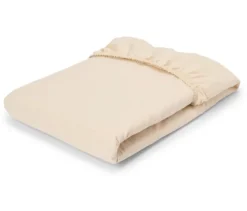 Perkal-Spannbettlaken, beige, Normalgröße