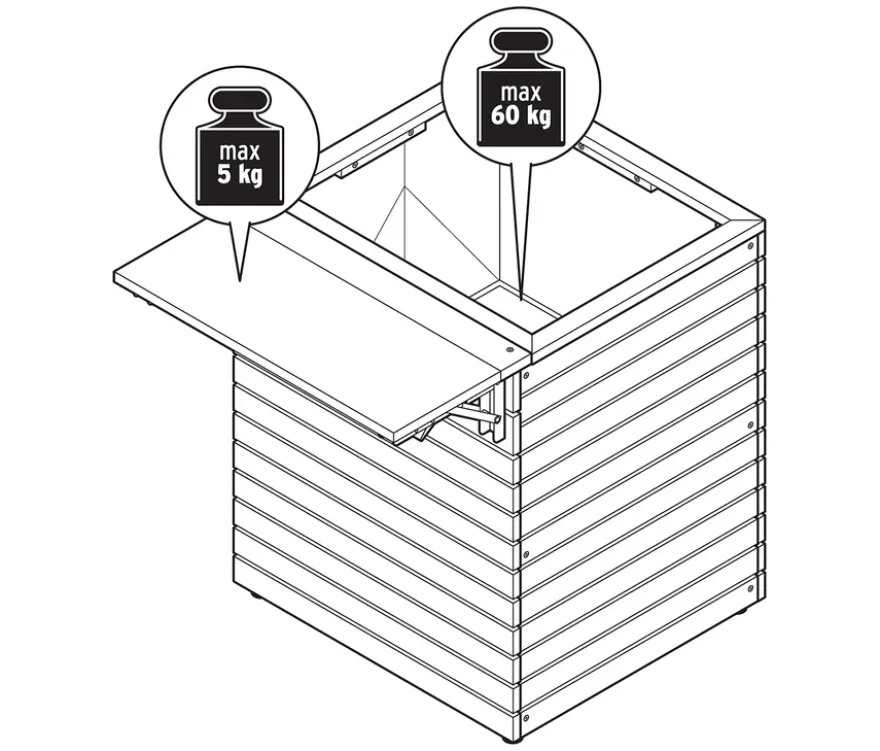 Pflanzkasten mit Ausklapptisch »Tinus«