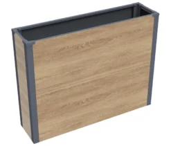 Pflanzkasten mit Einlegeboden, Holzoptik, Höhe ca. 77cm