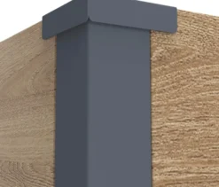 Pflanzkasten mit Einlegeboden, Holzoptik, Höhe ca. 77cm