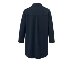 Piqué-Jerseybluse, dunkelblau