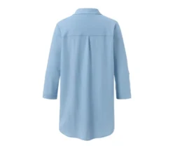 Piqué-Jerseybluse, hellblau