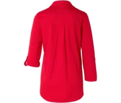 Piqué-Jerseybluse, rot