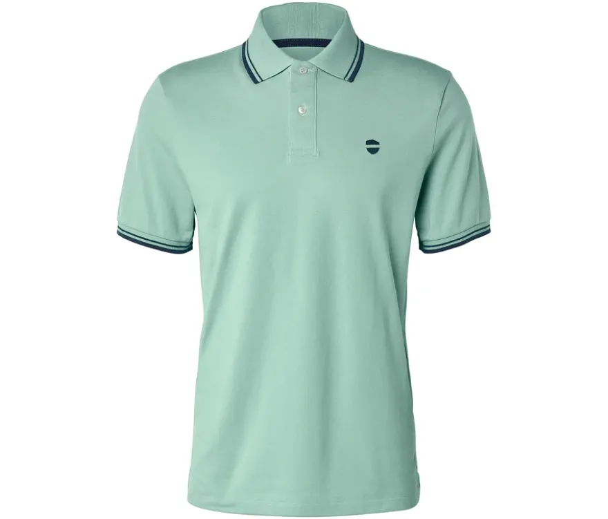 Piqué-Poloshirt, aqua