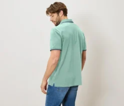 Piqué-Poloshirt, aqua