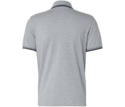 Piqué-Poloshirt, grau meliert