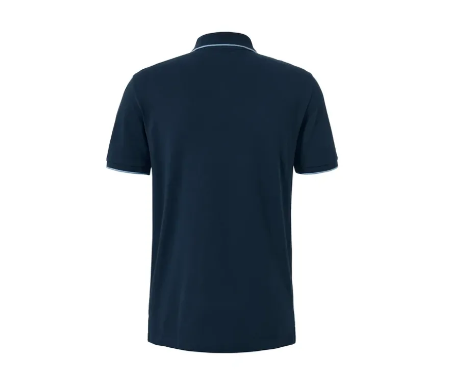 Piqué-Poloshirt, navy