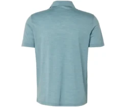 Poloshirt mit Merinowolle, türkis meliert
