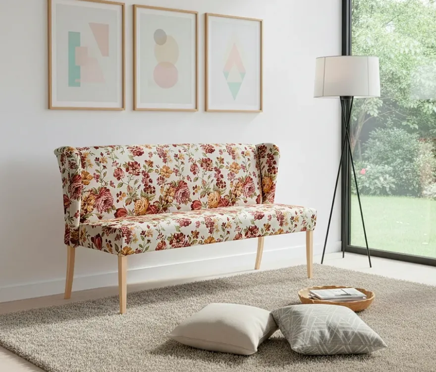 Polsterbank »Hendrick«, floral beige