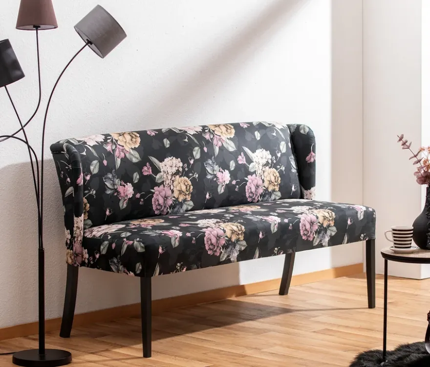 Polsterbank »Hendrick«, floral anthrazit