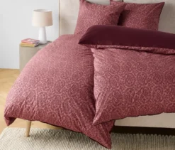 Polycotton-Bettwäsche, bordeauxrot, Normalgröße