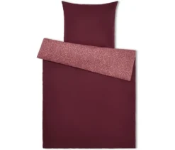 Polycotton-Bettwäsche, bordeauxrot, Normalgröße