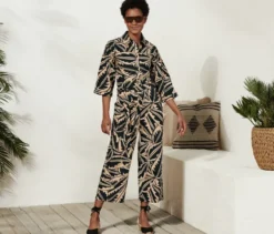 Popeline-Overall, Alloverprint
