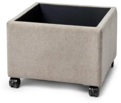 Pouf mit Rollen und Tablett