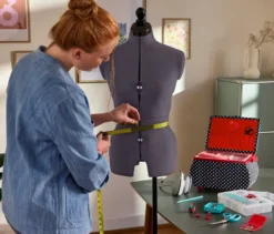 Prym Nähkorb »Polka Dots«, schwarz/weiß
