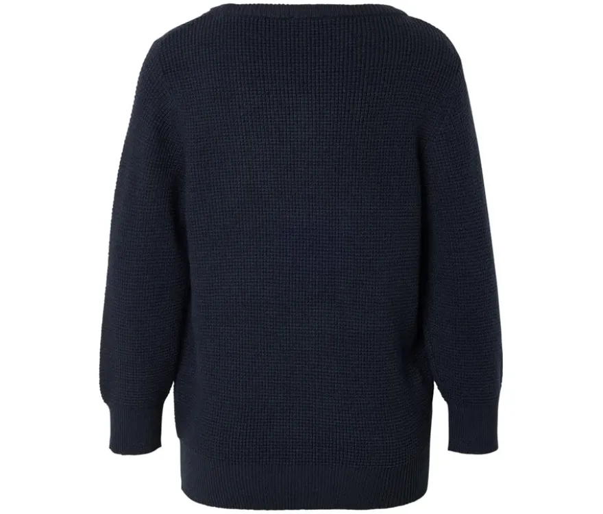 Pullover aus Strukturstrick, dunkelblau