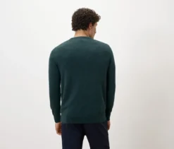 Pullover mit Rundhalsausschnitt, grün meliert