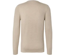 Pullover mit Rundhalsausschnitt, beige meliert