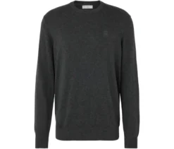Pullover mit Rundhalsausschnitt, anthrazit meliert