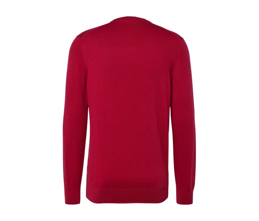 Pullover mit Rundhalsausschnitt, rot