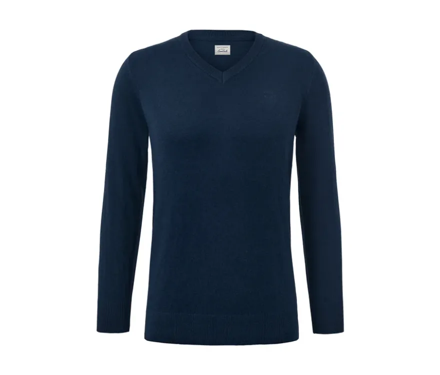 Pullover mit V-Ausschnitt, navy