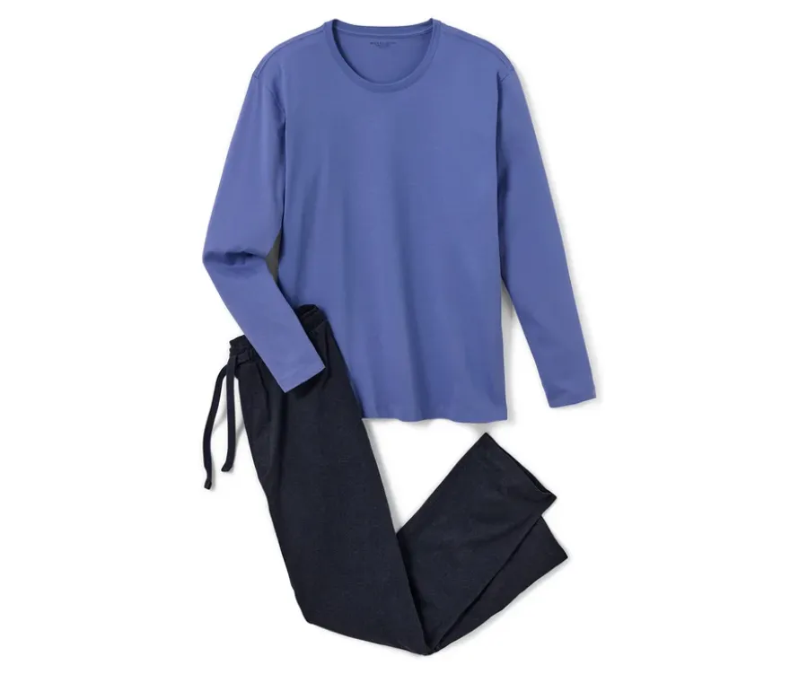 Pyjama, blau-dunkelblau